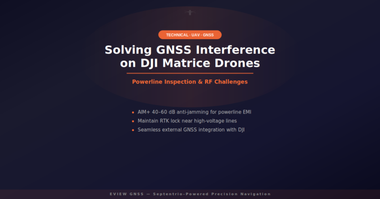 Solving GNSS Interference on DJI Matrice Drones for Powerline Inspection