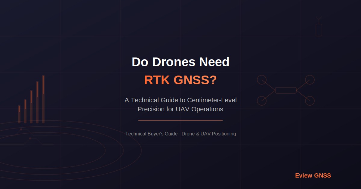 Drone with RTK GNSS receiver for centimeter-level precision positioning - Eview GNSS Solutions