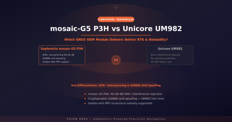mosaic-G5 P3H vs Unicore UM982: Which GNSS OEM Module Is Better?