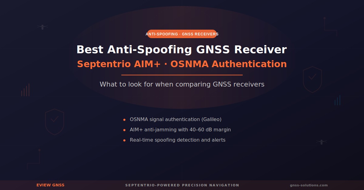 Comparison of anti-spoofing GNSS receivers - Septentrio AIM+ and OSNMA authentication for spoofing protection