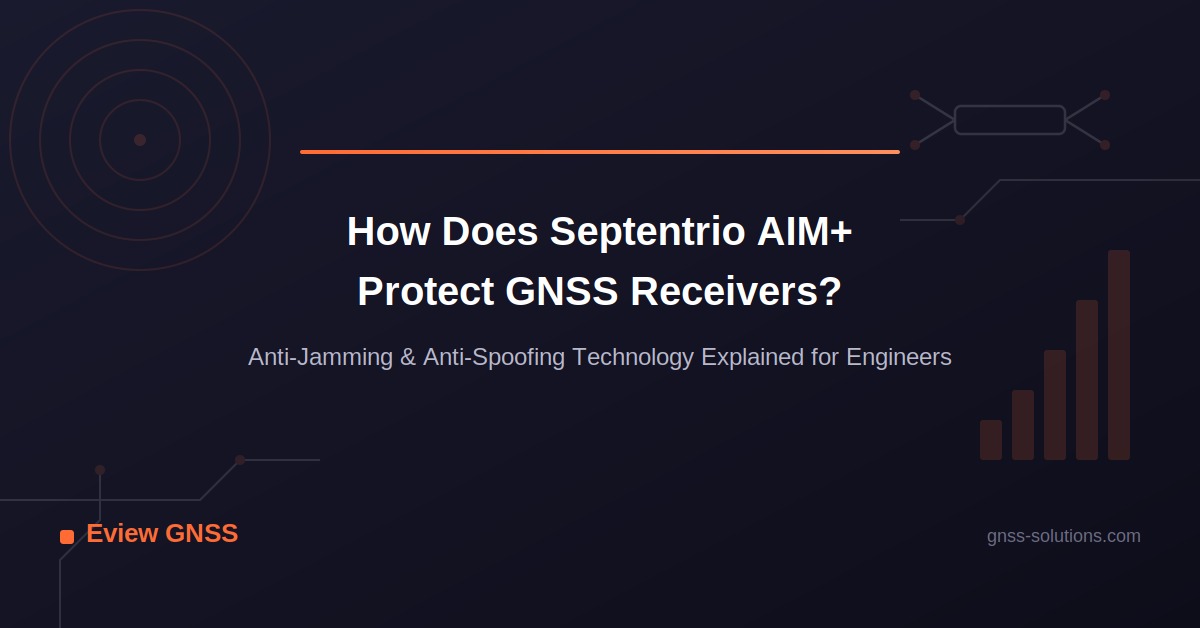 Septentrio AIM+ anti-jamming technology protects GNSS receivers from interference and spoofing