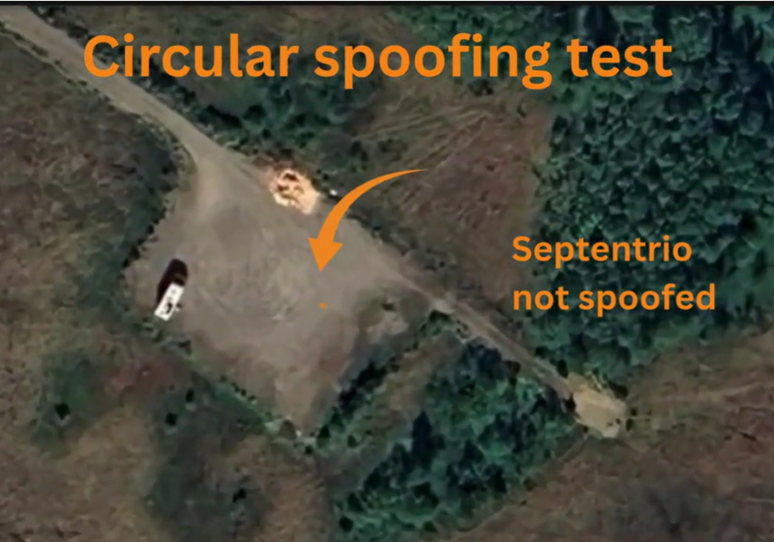 Circular spoofing test - Septentrio receiver not spoofed