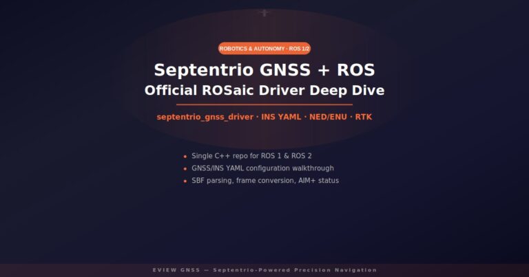ROSaic Deep Dive: Integrating Septentrio GNSS/INS Receivers with ROS 1 & ROS 2