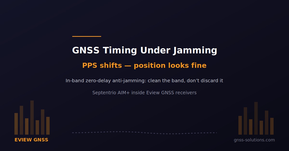 GNSS timing under jamming: PPS shifts while position looks fine